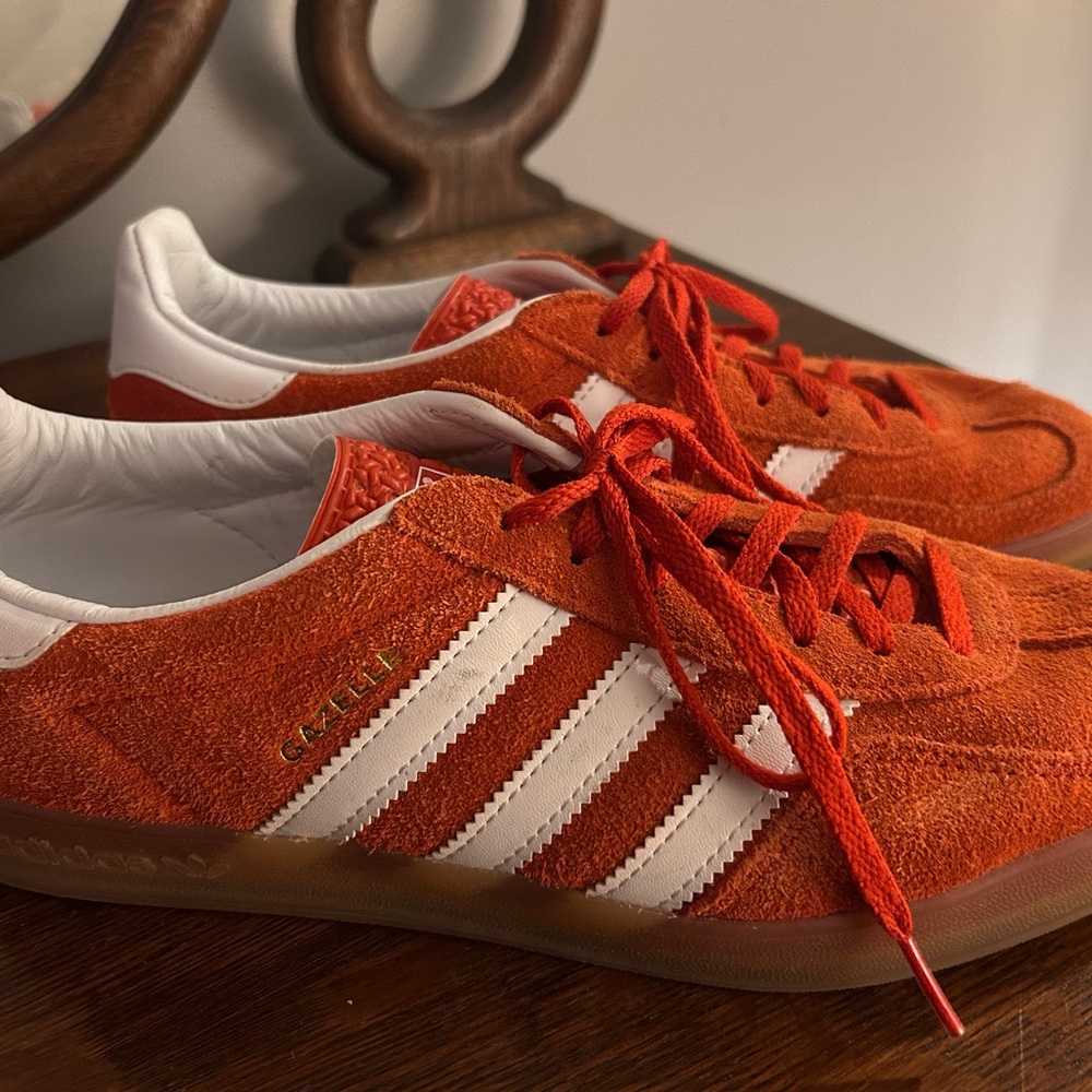 Adidas Gazelle Bold Orange and White Sneakers